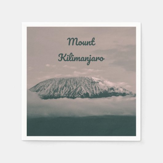 Vulkan Kilimanjaro Snow in Tansania Afrika Serviette (Vorderseite)