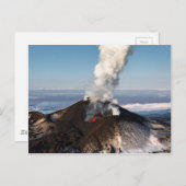 Vulkan Kraterausbruch: Lava, Gas, Dampf, Asche Postkarte (Vorne/Hinten)
