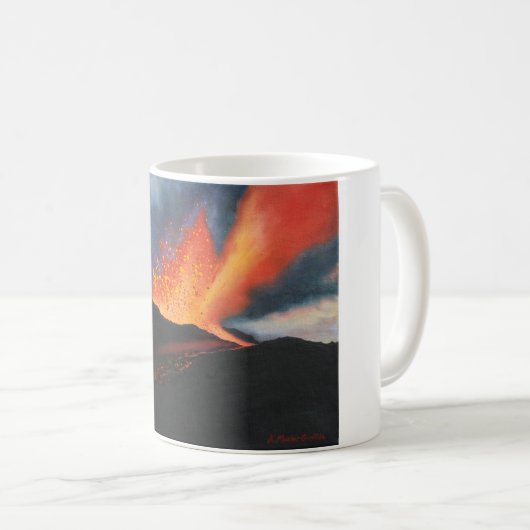 Vulkan-Kunst-Tasse Kaffeetasse (VorderseiteRechts)