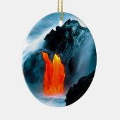 Vulkan-Lavafluss von Kilauea Hawaii Keramik Ornament (Rechts)