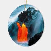 Vulkan-Lavafluss von Kilauea Hawaii Keramik Ornament (Links)