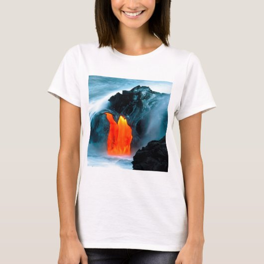 Vulkan-Lavafluss von Kilauea Hawaii T-Shirt (Vorderseite)