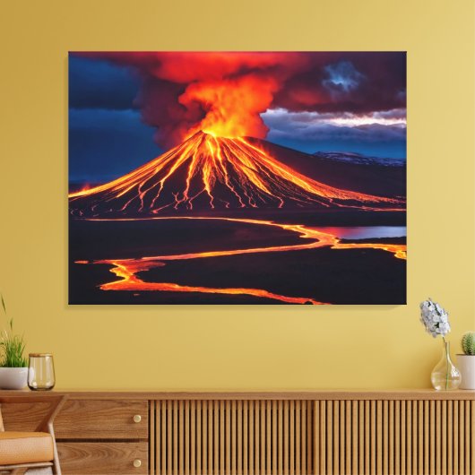 Vulkan Leinwanddruck (Insitu (Wohnzimmer))