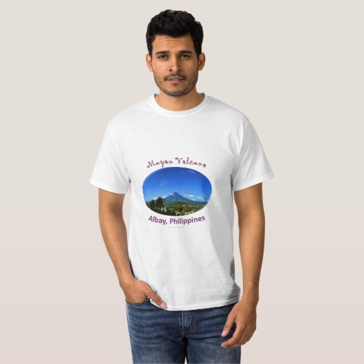 Vulkan Mayon, Albay Philippinen T-Shirt (Vorne ganz)