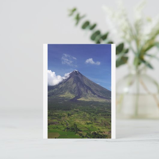 Vulkan Mayon in Legaspi, Philippinen Postkarte (Stehend Vorderseite)