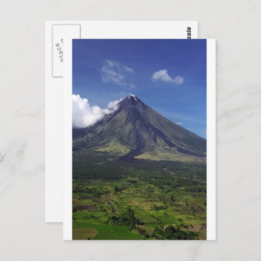 Vulkan Mayon in Legaspi, Philippinen Postkarte (Vorne/Hinten)