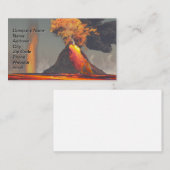 Vulkan mit Lava und Feuer Visitenkarte (Vorne/Hinten)