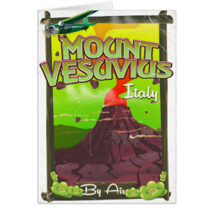 Vulkan Monte Vesuvius Italienischer Cartoon