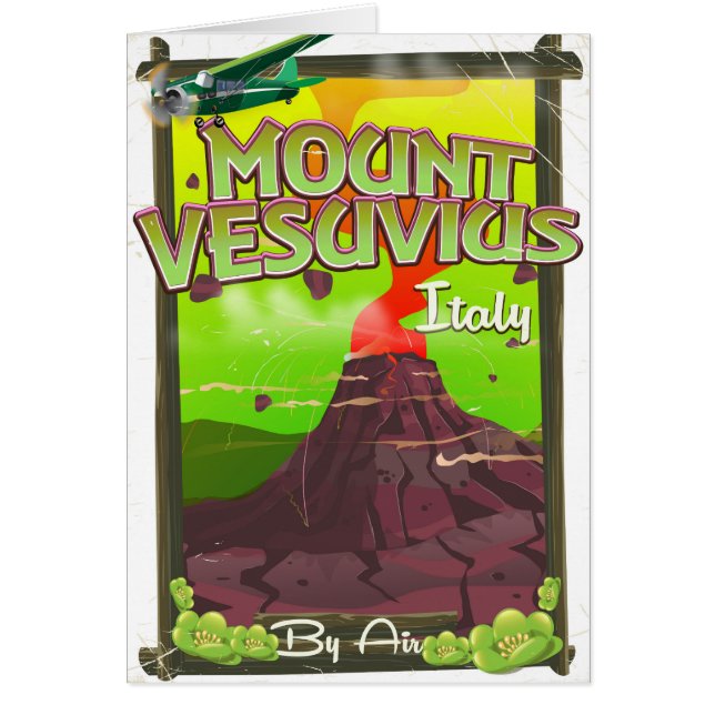 Vulkan Monte Vesuvius Italienischer Cartoon (Vorne)