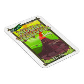 Vulkan Monte Vesuvius Italienischer Cartoon Magnet (Rechte Seite)