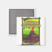 Vulkan Monte Vesuvius Italienischer Cartoon Magnet (Vorderseite/Rückseite)