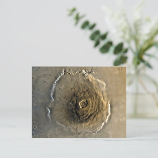 Vulkan Olympus Mons auf Mars Postkarte (Stehend Vorderseite)