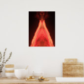 Vulkan Orange Fire Poster (Küche)