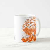 Vulkan - Orange Kaffeetasse (VorderseiteRechts)