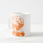Vulkan - Orange Kaffeetasse (Vorderseite Links)