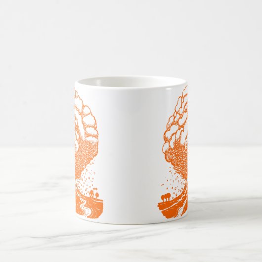 Vulkan - Orange Kaffeetasse (Mittel)