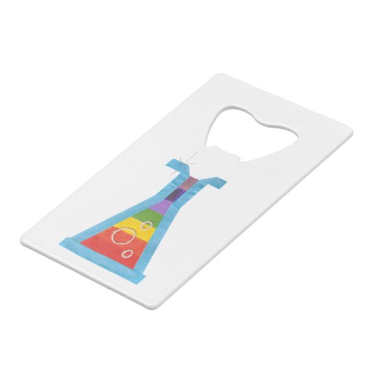 Vulkan-Phiole-Kreditkarte-Flaschen-Öffner Kreditkartenflaschenöffner (Vorderseite Schrägansicht)