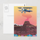 Vulkan Postkarte (Vorne/Hinten)