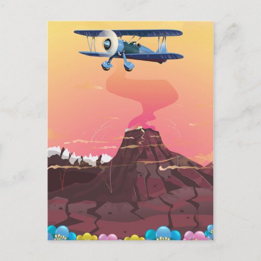 Vulkan Postkarte (Vorderseite)