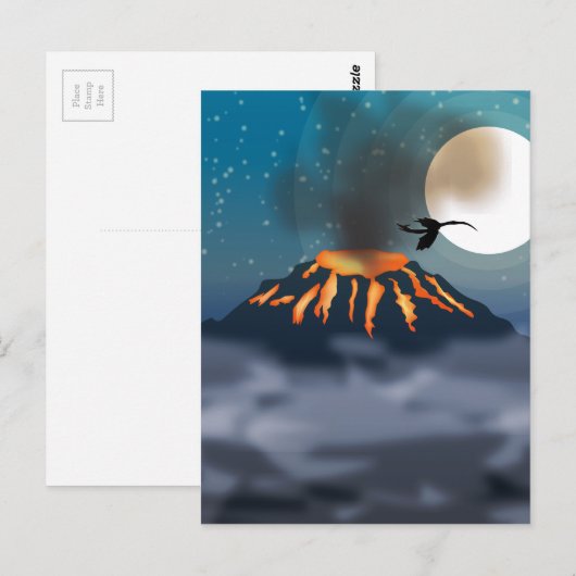 Vulkan Postkarte (Vorne/Hinten)