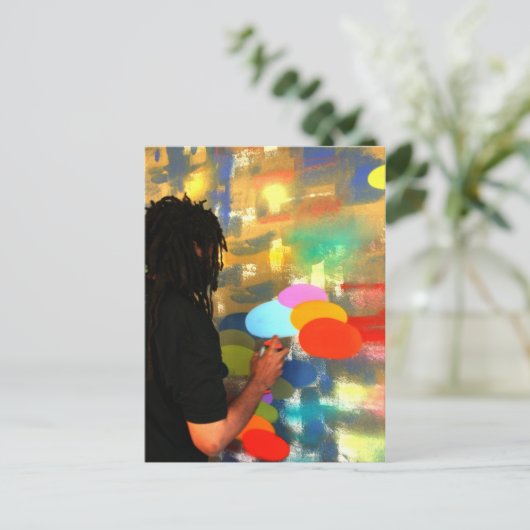 Vulkan Postkarte (Stehend Vorderseite)