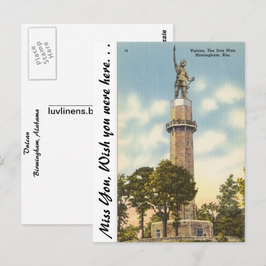 Vulkan Postkarte (Vorne/Hinten)