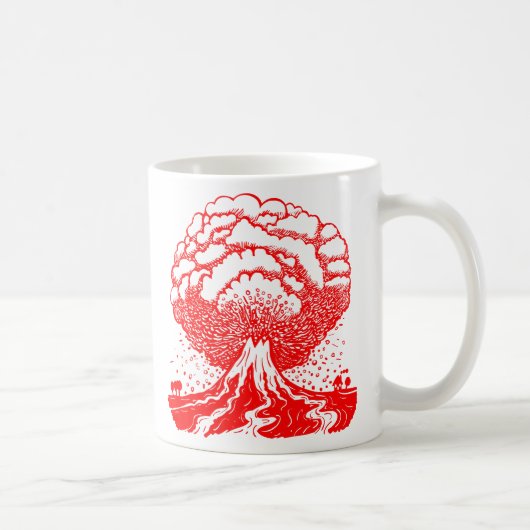 Vulkan - Rot Kaffeetasse (Rechts)