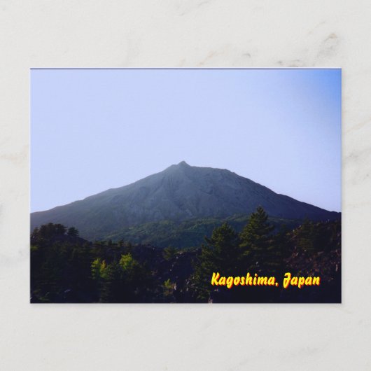 Vulkan Sakurajima Postkarte (Vorderseite)