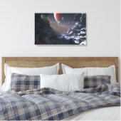 Vulkan (Schnee) Leinwanddruck (Insitu (Schlafzimmer))