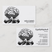 Vulkan - Schwarz auf Weiß Visitenkarte (Vorne/Hinten)