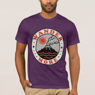 Vulkan-Wander-Shirt Wander More Retro-Grafik T-Shirt