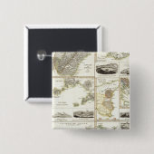 Vulkanaktivität im Atlantik Button (Vorne & Hinten)