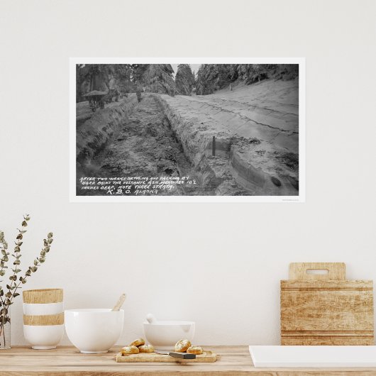 Vulkanasche in Alaska 1912 Poster (Küche)