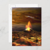 Vulkanausbruch auf Io Postkarte (Vorne/Hinten)