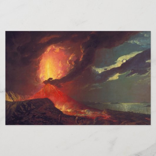 Vulkanausbruch des Vesuv (lebender Vulkan) Briefpapier (Vorderseite)