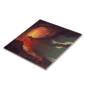 Vulkanausbruch des Vesuv (lebender Vulkan) Fliese (Seite)