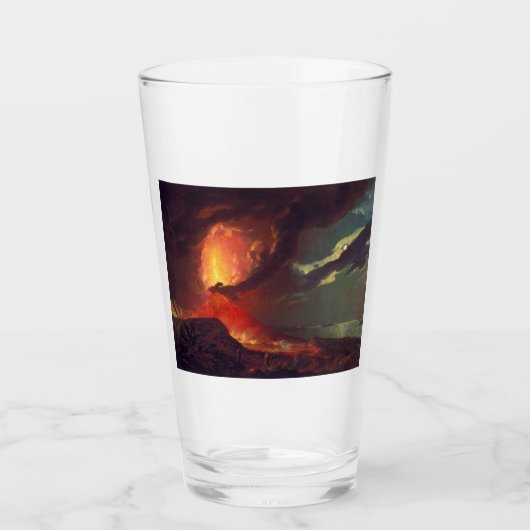 Vulkanausbruch des Vesuv (lebender Vulkan) Glas (Vorderseite)