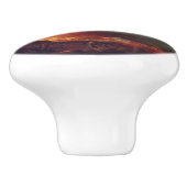 Vulkanausbruch des Vesuv (lebender Vulkan) Keramikknauf (Seitenansicht)