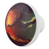 Vulkanausbruch des Vesuv (lebender Vulkan) Keramikknauf (Rechts)