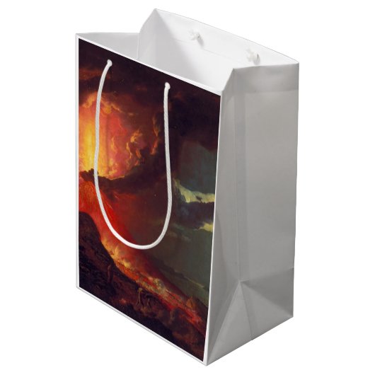 Vulkanausbruch des Vesuv (lebender Vulkan) Mittlere Geschenktüte (Rückseite Schrägansicht)