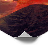 Vulkanausbruch des Vesuv (lebender Vulkan) Poster (Ecke)