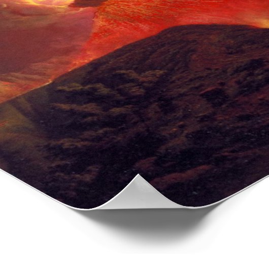 Vulkanausbruch des Vesuv (lebender Vulkan) Poster (Ecke)