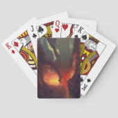 Vulkanausbruch des Vesuv (lebender Vulkan) Spielkarten (Rückseite)