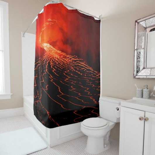 Vulkanausbruch Duschvorhang (Beispiel)