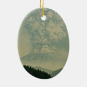 Vulkanausbruch Foto St. Helens Keramik Ornament (Hinten)