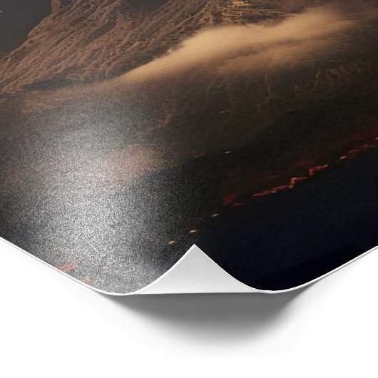 Vulkanausbruch Fotodruck (Ecke)