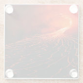 Vulkanausbruch Glasuntersetzer (Rückseite)