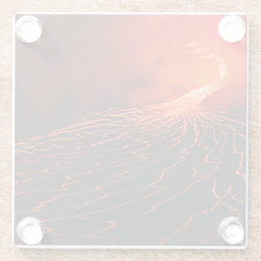 Vulkanausbruch Glasuntersetzer (Rückseite)