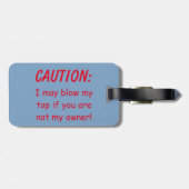 Vulkanausbruch Island Gepäckanhänger (Rückseite horizontal)