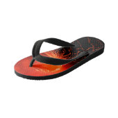 Vulkanausbruch Kinderbadesandalen (Schrägansicht)